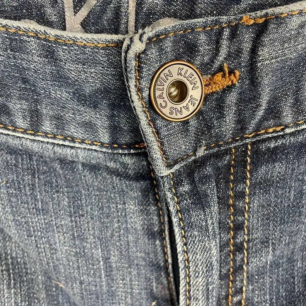 Calvin Klein Cut Off Jean Short Size 32/14 EUC